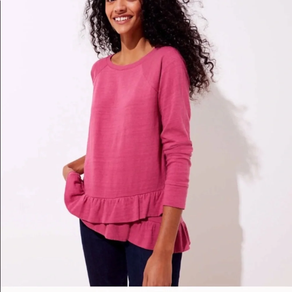 Loft Ruffle Top, Size S - Picture 3 of 10